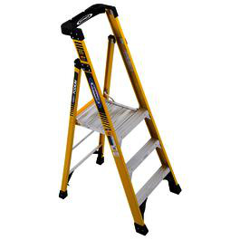 Werner PD7300 Series Fiberglass Ladders 5 ft 375 lb Fiberglass