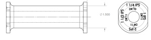 Central Plastics Lower Squeeze Bars 1-1/4 - 2 IPS 5-3/8 in SDR 10/11