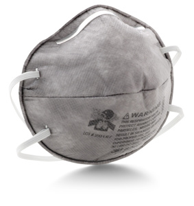 3M Disposable R95 Particulate Respirators with Nuisance Level Organic Vapor Relief R95 Braided Strap 120 Per Case Gray