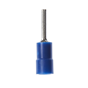 3M Insulated Pin Terminals 16 - 14 AWG Vinyl Cover Butted Seam Barrel Blue Vinyl