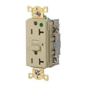 Hubbell Wiring Autoguard® GFRST Series Duplex GFCIs 20 A 5-20R Ivory