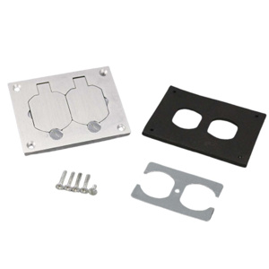 Wiremold Omnibox™ Series Cover Plates 3.156 in x 4.182 in Aluminum Metallic