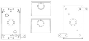 Mulberry Metal Weatherproof Single Gang Outlet Boxes 2 in 1 Gang 3/4 in