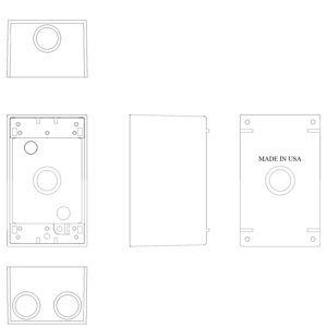 Mulberry Metal Weatherproof Single Gang Outlet Boxes 2.625 in 1 Gang 3/4 in