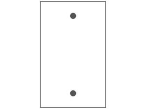 Mulberry Metal Standard Blank Wallplates 1 Gang White