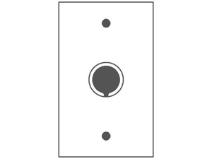 Mulberry Metal Standard Round Hole Wallplates 1 Gang White Steel