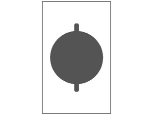 Mulberry Metal Standard Round Hole Wallplates 1 Gang White Steel