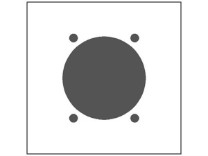 Mulberry Metal Standard Round Hole Wallplates 2 Gang White Steel