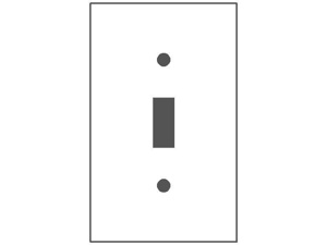 Mulberry Metal Standard Toggle Wallplates 1 Gang Metallic Steel