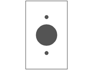 Mulberry Metal Standard Round Hole Wallplates 1 Gang Metallic Steel