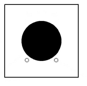 Mulberry Metal Standard Round Hole Wallplates 2 Gang Metallic Steel