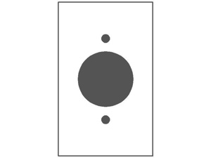 Mulberry Metal Standard Round Hole Wallplates 1 Gang Ivory Steel