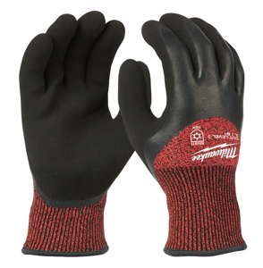 Milwaukee Insulated Dipped Winter Gloves Small Red<multisep/>Black Acrylic, Latex *Contains Latex No Flame Resistance