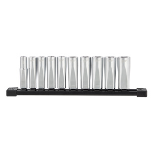 Milwaukee Metric Socket Sets Deep 3/8 in 10 Piece 6 Point