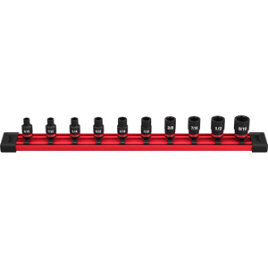 Milwaukee SAE Socket Sets Standard 1/4 in 10 Piece 6 Point