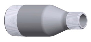 316L Stainless Steel Swage Nipples 1 x 1/2 in XS (Extra Strong) Domestic