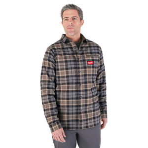 Milwaukee GRIDIRON™ Heavyweight Button Work Shirts 2XL Gray Male