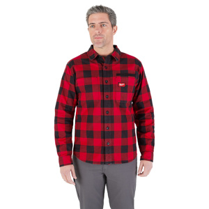 Milwaukee GRIDIRON™ Heavyweight Button Work Shirts 2XL Red Male
