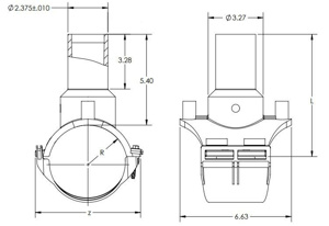 Central Plastics HDPE 4710 Electrofusion x Butt Fusion Branch Saddles 3 IPS x 2 IPS SDR 11 Black