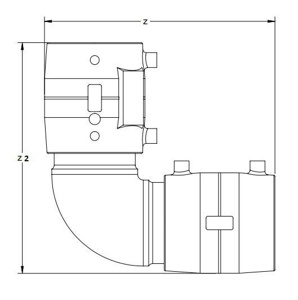 Central Plastics HDPE 4710 Butt Fusion 90 Degree Elbows 1/2 CTS 0.090 in