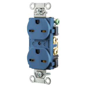 Hubbell Wiring Straight Blade Duplex Receptacles