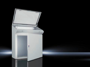 Rittal Free-stand Hinged Consolet Enclosures 39 x 40 x 16 in Light Gray NEMA 12