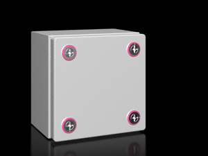 Rittal Wall Mount Screw Cover Weatherproof Junction Boxes 150 x 150 x 120 mm Without Knockouts Light Gray NEMA 3R/4/12