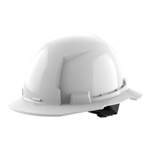 Milwaukee BOLT™ Full Brim Unvented Hard Hats 6.5 - 8.5 in 4 Point Ratchet White