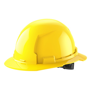 Milwaukee BOLT™ Full Brim Unvented Hard Hats 6.5 - 8.5 in 6 Point Ratchet Yellow