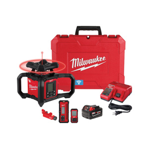 Milwaukee Exterior Dual Slope Rotary Laser Level Kits 4000 ft Diameter Cordless