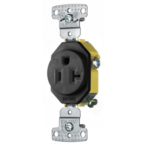 Hubbell Wiring Straight Blade Single Receptacles