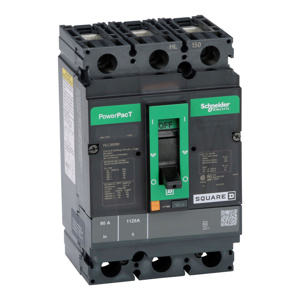 Square D PowerPact™ HLL Cable-in / Cable-out Molded Case Industrial Circuit Breakers 90 A 600 VAC 50 kAIC 3 Pole