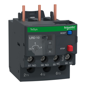 Schneider Electric LR3D TeSys™ Deca Non-differential Thermal Overload Relays 4 - 6 A 1 NO 1 NC Class 10 NEMA Size 00, 1