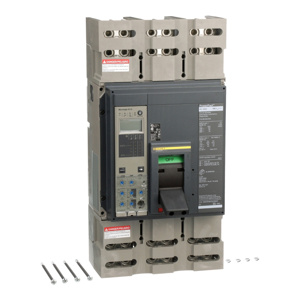 Square D Automatic PJL Cable-in / Cable-out Molded Case Industrial Circuit Breakers 1200 A 600 VAC 25 kAIC 3 Pole