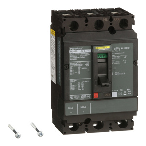 Square D PowerPact™ HLL Cable-in / Cable-out Molded Case Industrial Circuit Breakers 20 A 600 VAC 50 kAIC 3 Pole