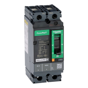 Square D PowerPact™ HGL Cable-in / Cable-out Molded Case Industrial Circuit Breakers 40 A 600 VAC 18 kAIC 2 Pole