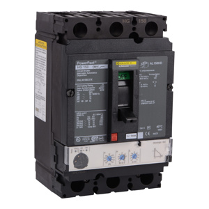 Square D PowerPacT™ HGL Cable-in / Cable-out Molded Case Industrial Circuit Breakers 150-150 A 600 VAC 18 kAIC 3 Pole