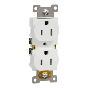 Square D X Duplex Receptacles 15 A 125 V 5-15R Residential White