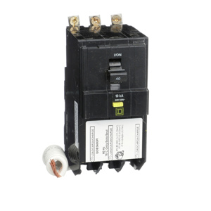 Square D QOB™ GFEP Molded Case Bolt-on Circuit Breakers 40 A 120 VAC 10 kAIC 3 Pole 3 Phase