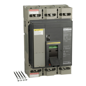 Square D Automatic PJL Cable-in / Cable-out Molded Case Industrial Circuit Breakers 600 A 600 VAC 25 kAIC 3 Pole 3 Phase