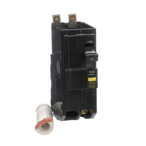 Square D QOB™ GFEP Molded Case Bolt-on Circuit Breakers 15 A 120/240 VAC 10 kAIC 2 Pole 1 Phase