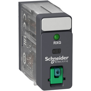 Schneider Electric RXG Zelio™ Harmony™ Plug-in Interface Relays 24 VDC Square Base 8 Blade 5 A DPDT