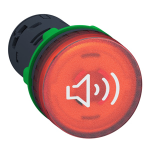 XB5KS2G4 22MM RED ILLUM BUZZER 120V