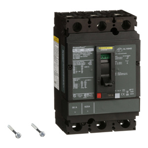 Square D PowerPact™ HLL Cable-in / Cable-out Molded Case Industrial Circuit Breakers 50 A 600 VAC 50 kAIC 3 Pole