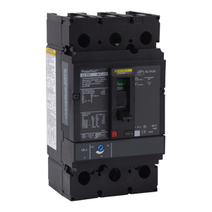 Square D PowerPact™ JJA Cable-in / Cable-out Molded Case Industrial Circuit Breakers 150 A 600 VAC 25 kAIC 2 Pole