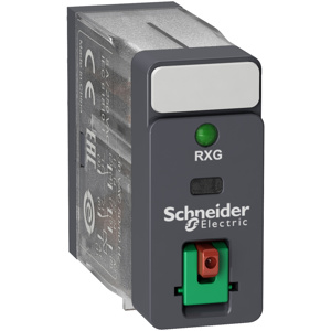 Schneider Electric RXG Zelio™ Harmony™ Plug-in Interface Relays 120 VAC Square Base 8 Blade 5 A DPDT