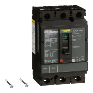 Square D PowerPact™ HLL Cable-in / Cable-out Molded Case Industrial Circuit Breakers 125 A 600 VAC 50 kAIC 3 Pole