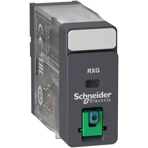 Schneider Electric RXG Zelio™ Harmony™ Plug-in Interface Relays 24 VDC Square Base 5 Blade 10 A SPDT