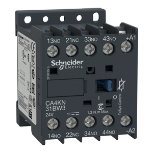 Schneider Electric TeSys™ K / SK Control Relays 24 VDC 3 NO 1 NC DIN Rail/Panel