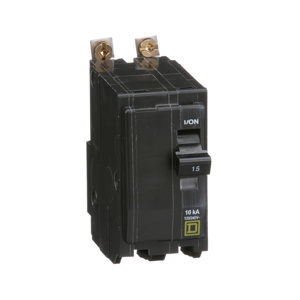 Square D QOB™ Molded Case Bolt-on Circuit Breakers 15 A 120/240 VAC 10 kAIC 2 Pole 1 Phase